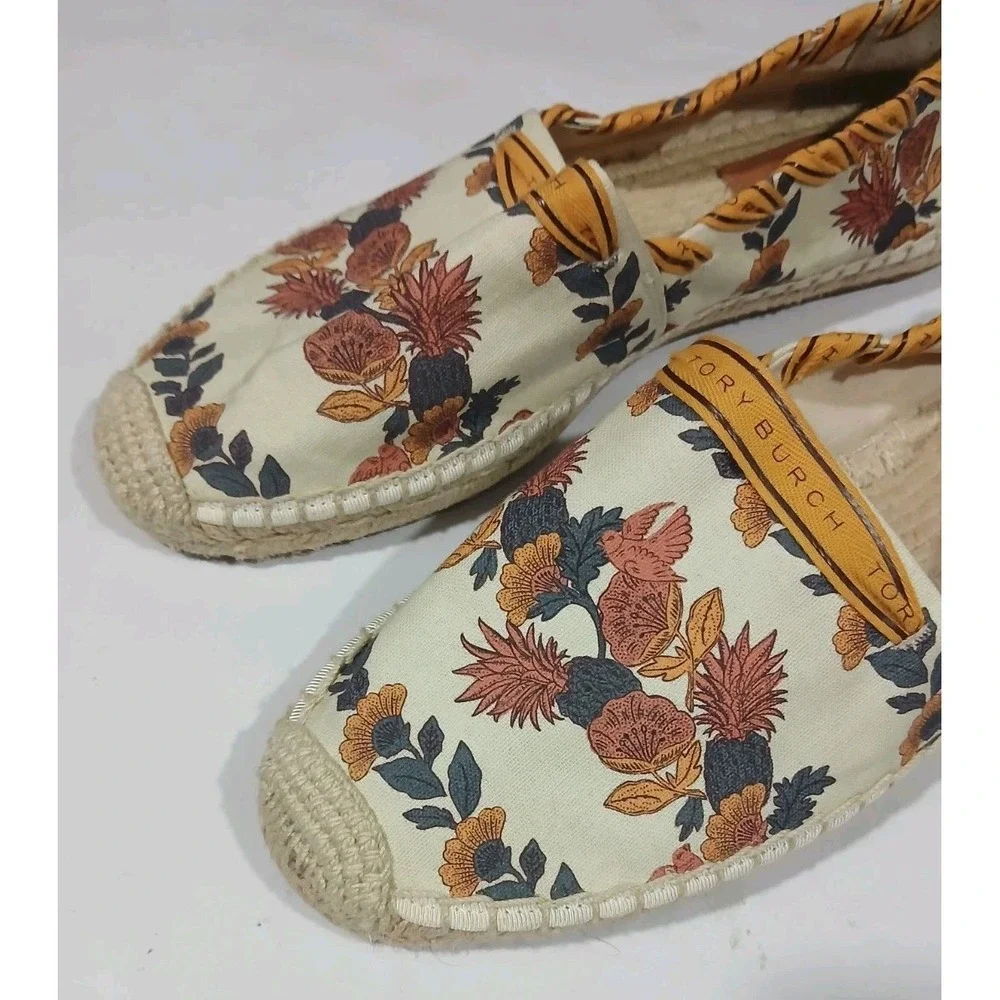 Tory Burch Grosgrain Whipstich Espadrille Flats